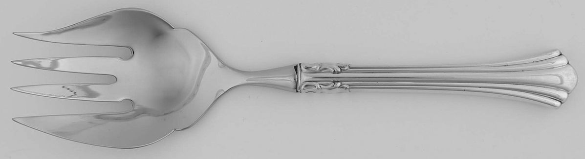 Eighteenth Century (Sterling, 1971, Newer) Serving Fork with Stainless Tines by Reed & Barton-1