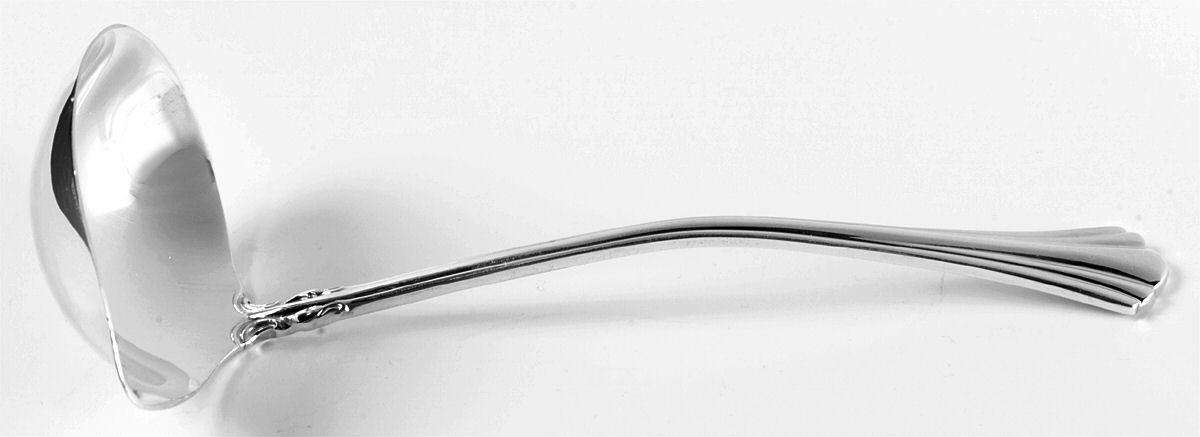Eighteenth Century (Sterling, 1971, Newer) Solid Piece Cream Ladle by Reed & Barton-1