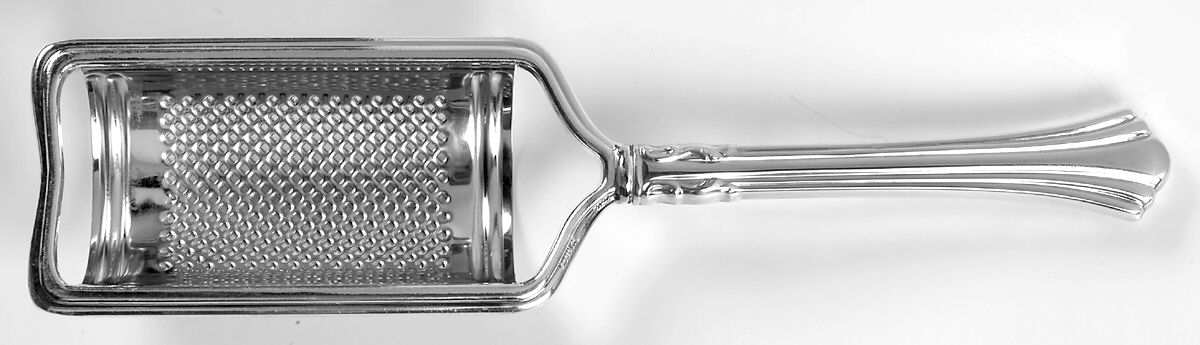 Eighteenth Century (Sterling, 1971, Newer) Cheese Grater with Hollow Handle, Stainless Grater by Reed & Barton-1
