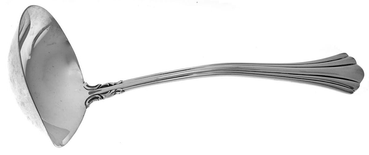Eighteenth Century (Sterling, 1971, Newer) Solid Gravy Ladle by Reed & Barton-1