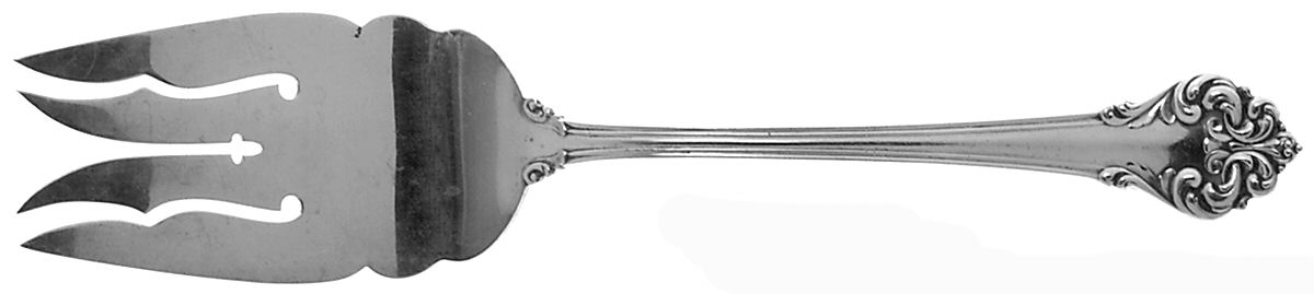 Elegante-L'Elegante (Sterling, 1900-1940) Large Solid Cold Meat Serving Fork by Reed & Barton-1
