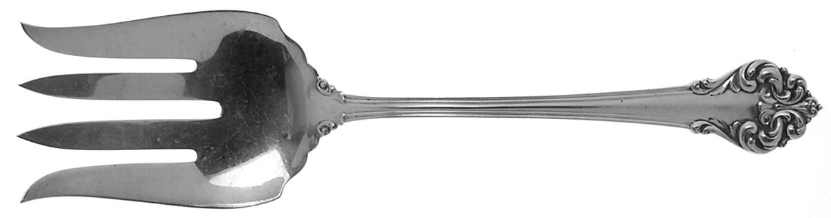 Elegante-L'Elegante (Sterling, 1900-1940) Large Solid Fish Serving Fork by Reed & Barton-1