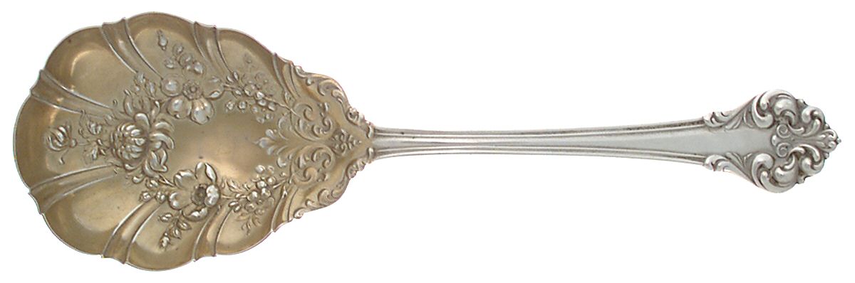 Elegante-L'Elegante (Sterling, 1900-1940) Large Solid Berry/Casserole Spoon by Reed & Barton-1