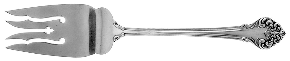 Elegante-L'Elegante (Sterling, 1900-1940) Small Solid Cold Meat Serving Fork by Reed & Barton-1