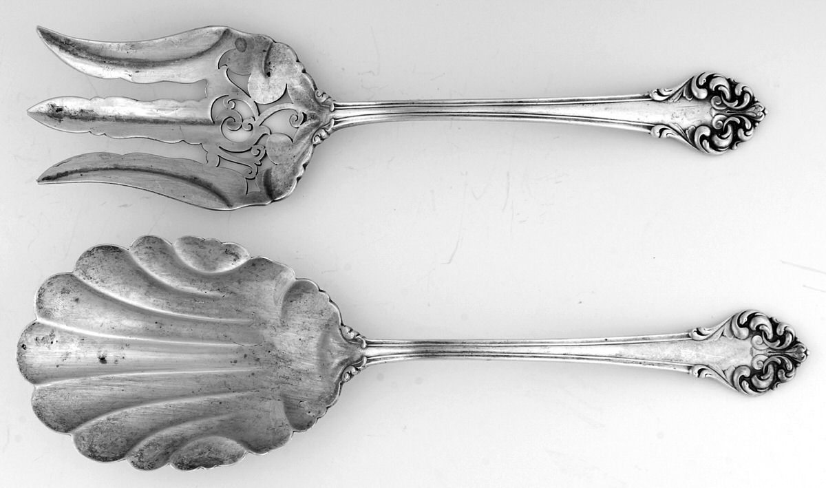 Elegante-L'Elegante (Sterling, 1900-1940) (2 Pc) Solid Salad Set by Reed & Barton-1