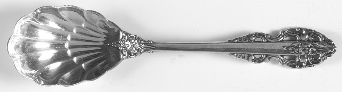El Greco (Sterling, 1972, No Monograms) Sugar Shell Spoon by Reed & Barton-1