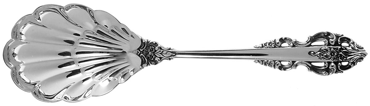 El Greco (Sterling, 1972, No Monograms) Solid Salad Serving Spoon by Reed & Barton-1