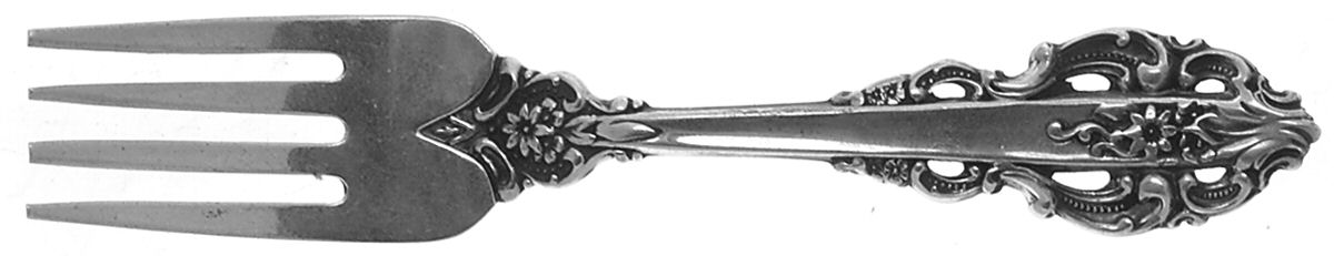 El Greco (Sterling, 1972, No Monograms) Baby Fork by Reed & Barton-1
