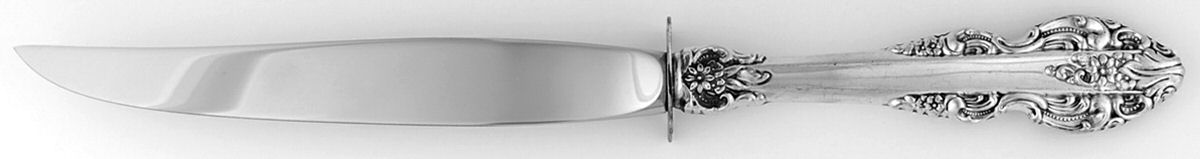 El Greco (Sterling, 1972, No Monograms) Large Carving/Roast Knife StnlBl w/Sterling Guard by Reed & Barton-1