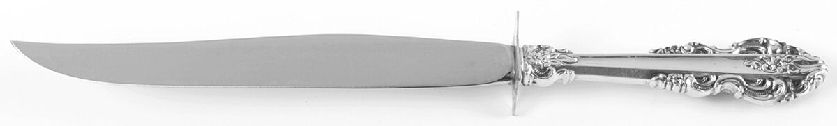 El Greco (Sterling, 1972, No Monograms) Large Stainless Blade Roast Carving Knife by Reed & Barton-1