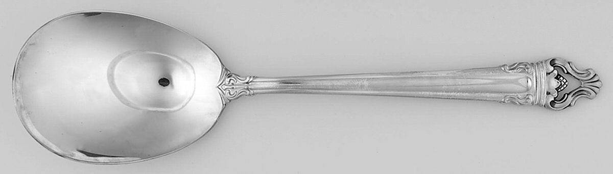 Emperor-New Emperor (Silverplate, 1969) Solid Smooth Casserole Spoon by Reed & Barton-1