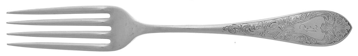 English Antique-Etched (Sterlng, 1895) Monogram Fork by Reed & Barton-1