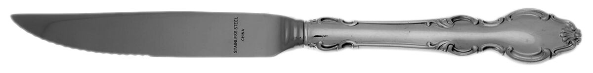 English Crown (Silverplate, 1968) Steak Knife Individual Hollow, Serrate HC by Reed & Barton-1