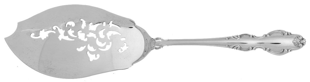 English Crown (Silverplate, 1968) Fish Serving Knife with Stainless Blade HC by Reed & Barton-1