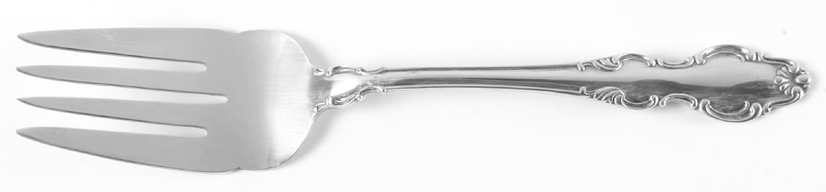 English Crown (Silverplate, 1968) Medium Solid Cold Meat Serving Fork by Reed & Barton-1