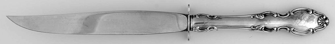 English Crown (Silverplate, 1968) Small Steak Carving Knife with Stainless Blade by Reed & Barton-1