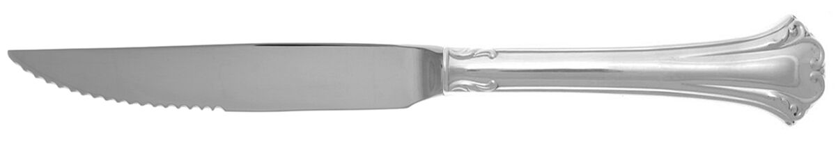 English Chippendale (Sterling, 1984) Steak Knife Individual Hollow, Serrate HC by Reed & Barton-1