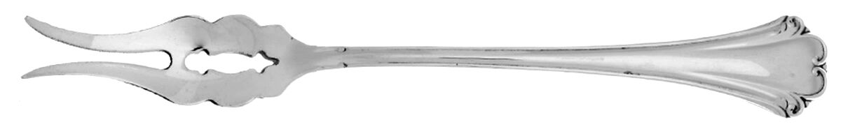 English Chippendale (Sterling, 1984) Butter Pick with Two Tines and Pierced Bowl HC by Reed & Barton-1
