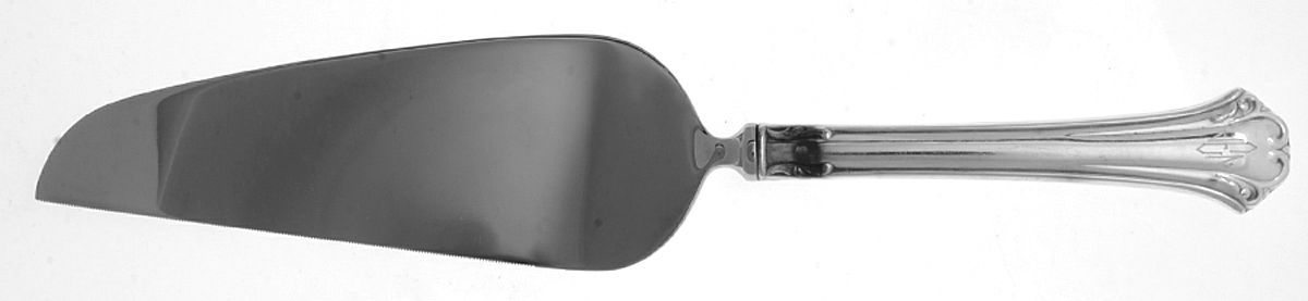 English Chippendale (Sterling, 1984) Monogramed Pie and Cake Server W/Stainless Blade by Reed & Barton-1