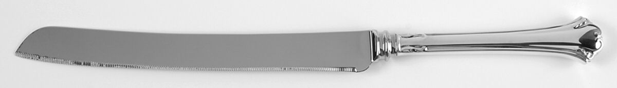 English Chippendale (Sterling, 1984) Wedding Cake Knife with Stainless Blade by Reed & Barton-1
