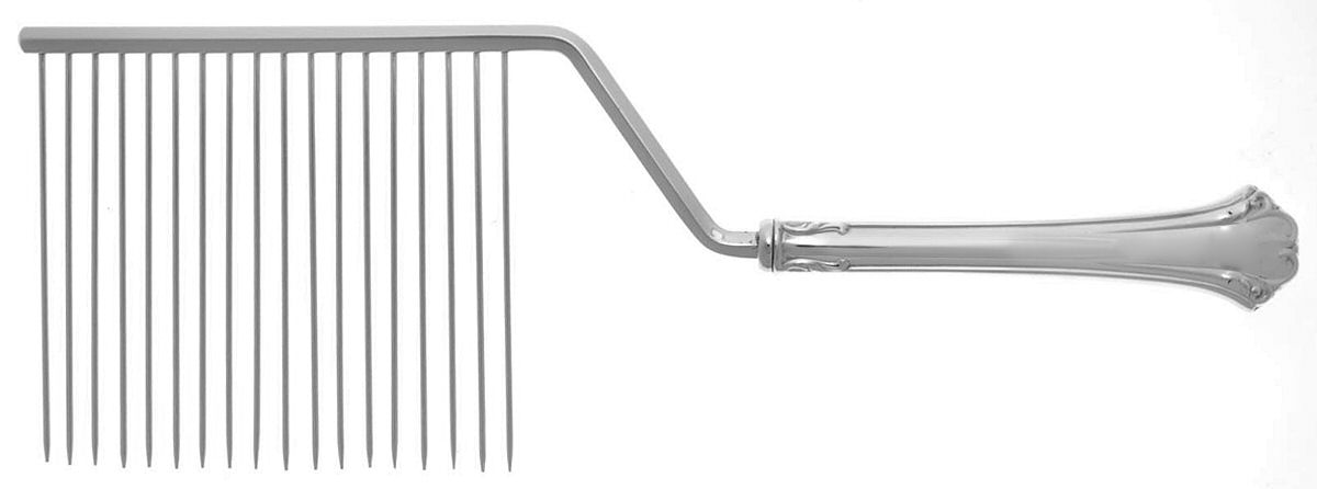 English Chippendale (Sterling, 1984) Cake Breaker with Silverplate Prongs by Reed & Barton-1