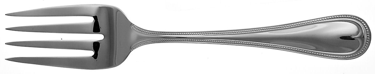 English Gentry (Silverplate, 1977) Medium Solid Cold Meat Serving Fork by Reed & Barton-1