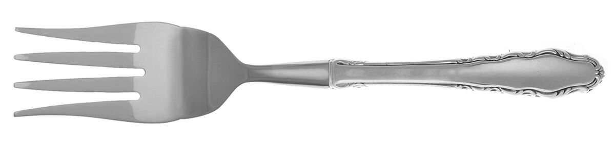 English Provincial (Sterling, 1965) Cold Meat Fork Large, Stainless Tines HC by Reed & Barton-1