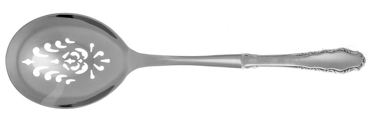 English Provincial (Sterling, 1965) Casserole Spoon with Pierced Stainless Bowl HC by Reed & Barton-1