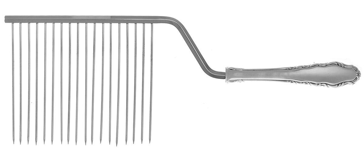 English Provincial (Sterling, 1965) Cake Breaker with Silverplate Prongs HC by Reed & Barton-1