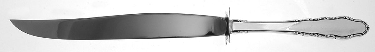 English Provincial (Sterling, 1965) Large Carving/Roast Knife StnlBl w/Sterling Guard by Reed & Barton-1