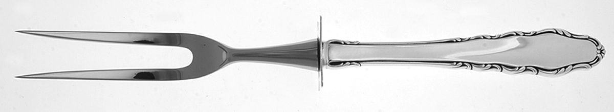 English Provincial (Sterling, 1965) Lg Carving/Roast Fork-Stn Prong w/Sterling Guard by Reed & Barton-1