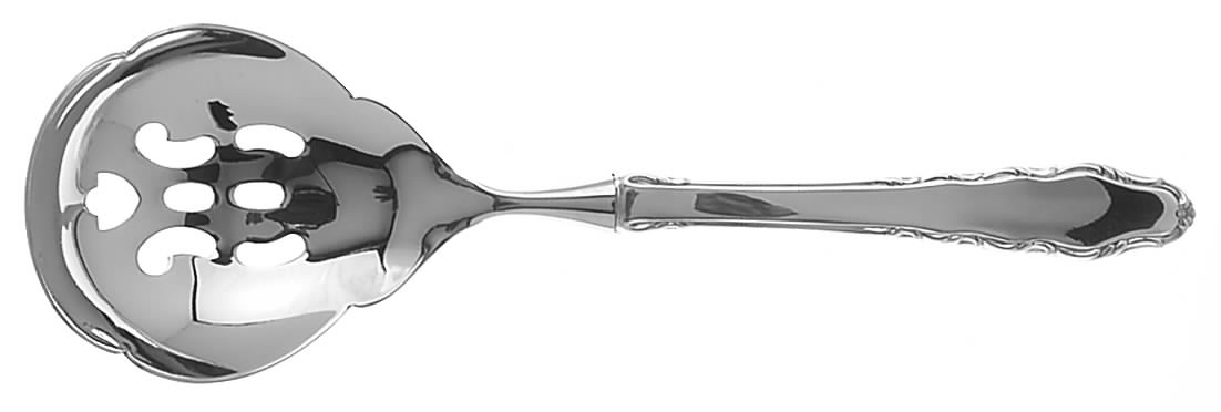 English Provincial (Sterling, 1965) Pierced Serving Spoon with Stainless Bowl by Reed & Barton-1