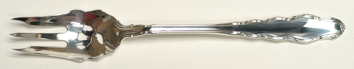 English Provincial (Sterling, 1965) Pickle Fork Pierced with Short Handle HC by Reed & Barton-1