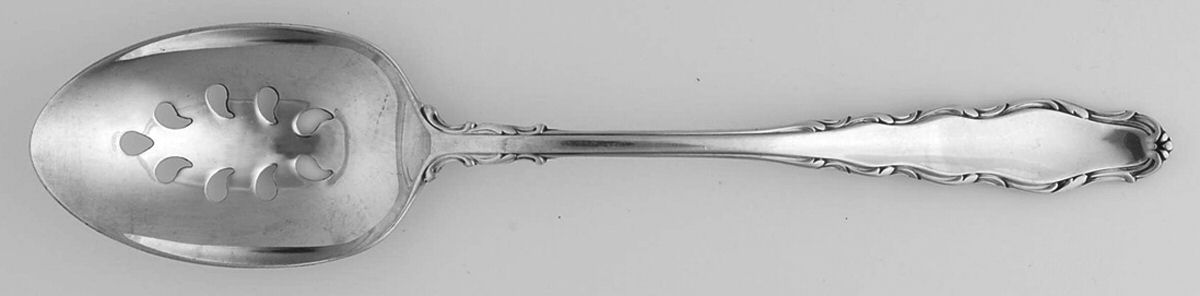 English Provincial (Sterling, 1965) Pierced Tablespoon (Serving Spoon) CM by Reed & Barton-1