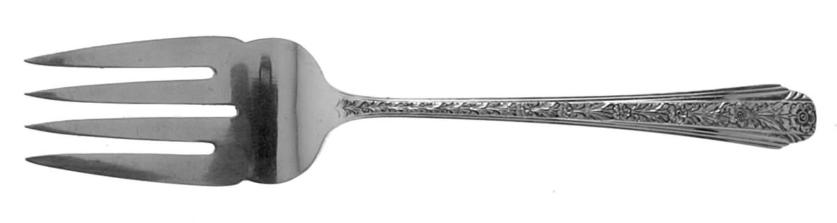 Evangeline (Silverplate, 1937) Medium Solid Cold Meat Serving Fork by Reed & Barton-1