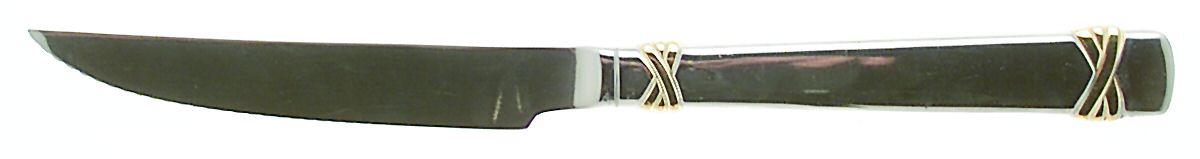 Fanfare Gold (Stainless) Individual Steak Knife Hollow Handle by Reed & Barton-1
