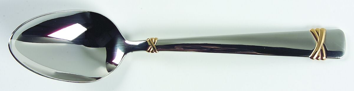 Fanfare Gold (Stainless) Tablespoon (Serving Spoon) by Reed & Barton-1