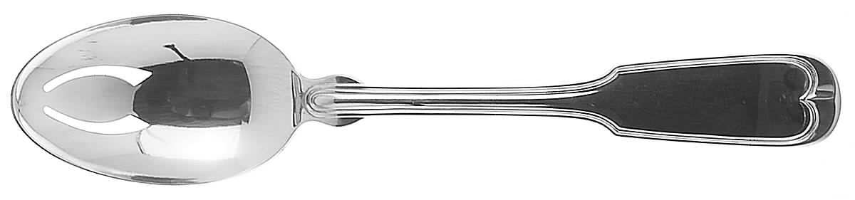 Fiddle (Silverplate, 1979) Pierced Tablespoon (Serving Spoon) by Reed & Barton-1