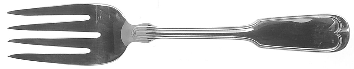 Fiddle (Silverplate, 1979) Medium Solid Cold Meat Serving Fork by Reed & Barton-1
