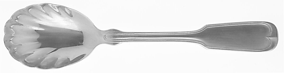 Fiddle (Silverplate, 1979) Sugar Shell Spoon by Reed & Barton-1