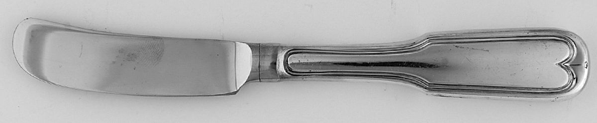 Fiddle (Silverplate, 1979) Butter Spreader Hollow Hdl-Paddle/Stainless Blade by Reed & Barton-1