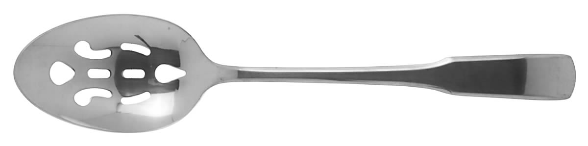 Fiddler (Stainless) Pierced Tablespoon (Serving Spoon) by Reed & Barton-1