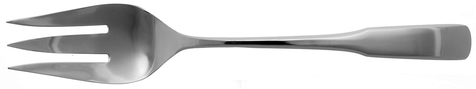 Fiddler (Stainless) Medium Solid Cold Meat Serving Fork by Reed & Barton-1