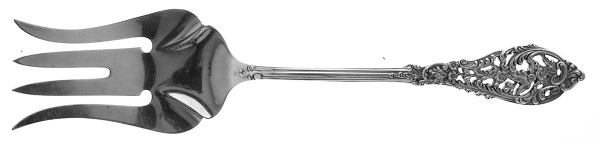Florentine Lace (Sterling, 1951) Solid Salad Serving Fork by Reed & Barton-1