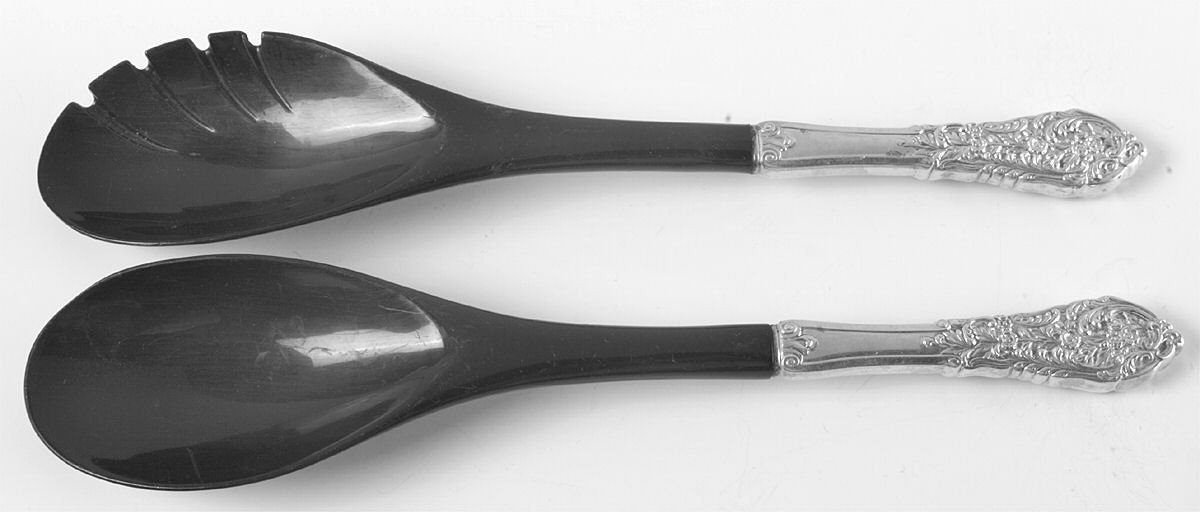 Florentine Lace (Sterling, 1951) Plastic Bowl 2-Piece Salad Set by Reed & Barton-1