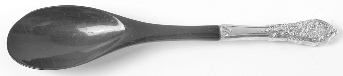 Florentine Lace (Sterling, 1951) Salad Serving Spoon with Plastic Bowl by Reed & Barton-1