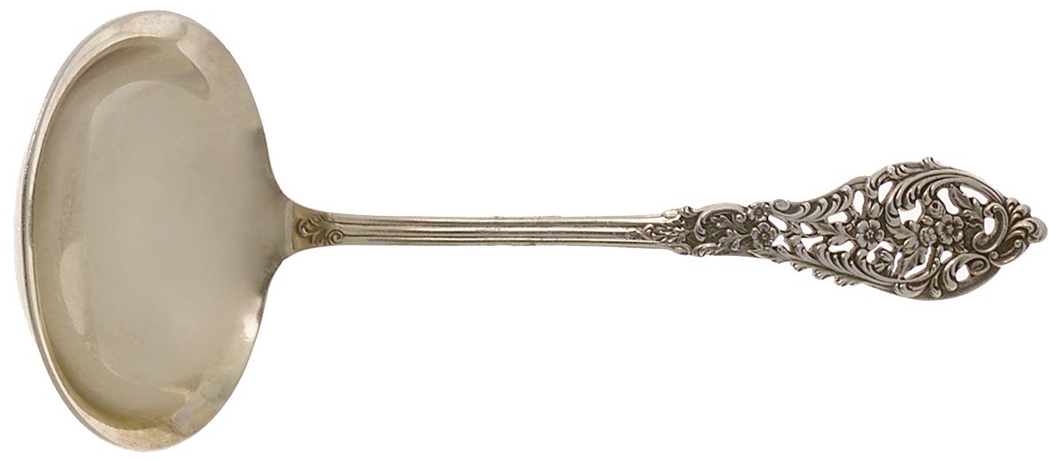 Florentine Lace (Sterling, 1951) Solid Gravy Ladle by Reed & Barton-1