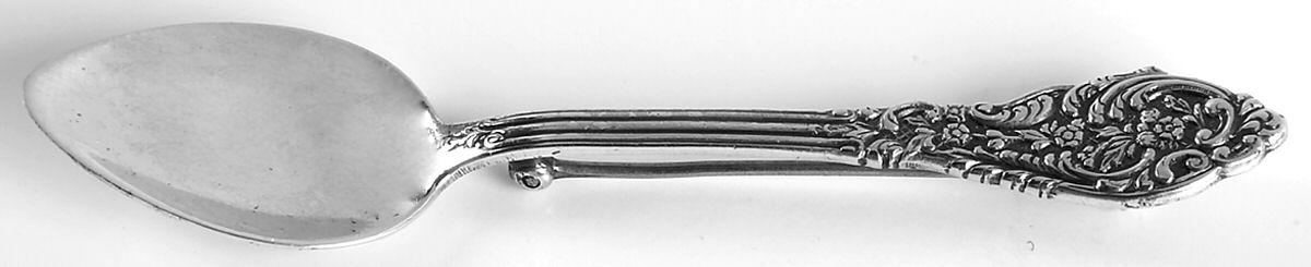 Florentine Lace (Sterling, 1951) Lapel Pin by Reed & Barton-1