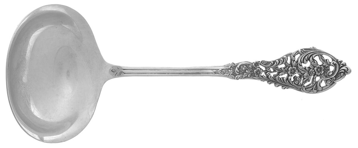 Florentine Lace (Sterling, 1951) Solid Gravy Ladle by Reed & Barton-1