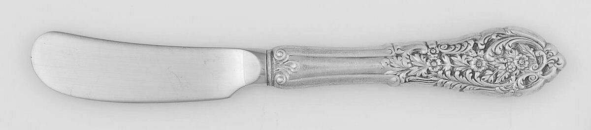 Florentine Lace (Sterling, 1951) Butter Spreader Hollow Hdl-Paddle/Stainless Blade by Reed & Barton-1
